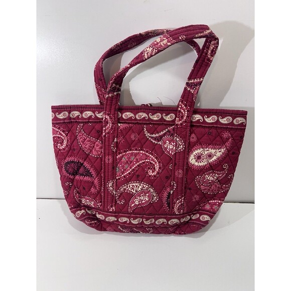 Vera Bradley Mesa Red Paisley Toggle Tote Bag - Picture 3 of 9